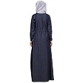 Fashionable Zipper Denim abaya